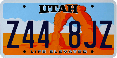UT license plate Z448JZ
