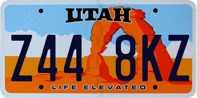 UT license plate Z448KZ