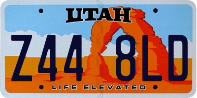 UT license plate Z448LD