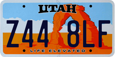 UT license plate Z448LF