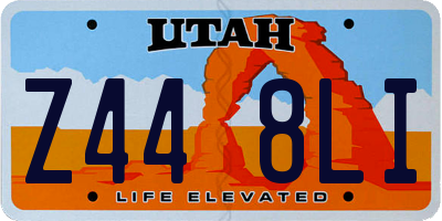 UT license plate Z448LI