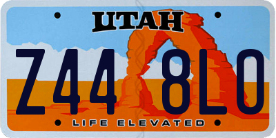UT license plate Z448LO