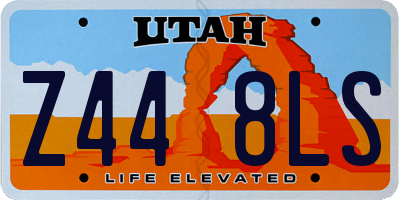 UT license plate Z448LS