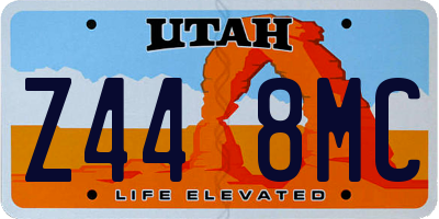 UT license plate Z448MC