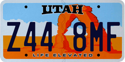 UT license plate Z448MF