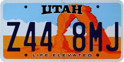 UT license plate Z448MJ