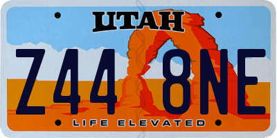 UT license plate Z448NE
