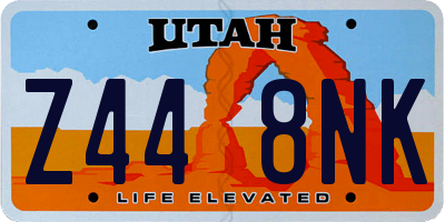 UT license plate Z448NK