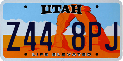 UT license plate Z448PJ