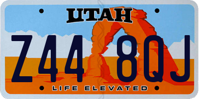 UT license plate Z448QJ