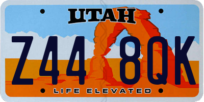 UT license plate Z448QK