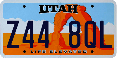 UT license plate Z448QL