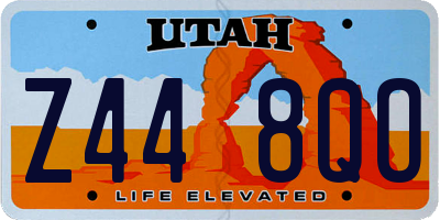 UT license plate Z448QO