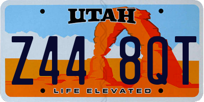 UT license plate Z448QT