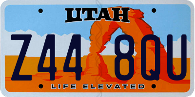 UT license plate Z448QU