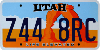 UT license plate Z448RC