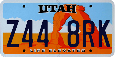UT license plate Z448RK