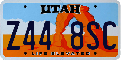 UT license plate Z448SC