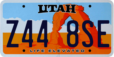 UT license plate Z448SE