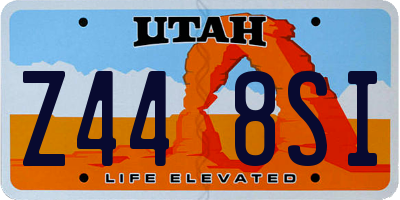 UT license plate Z448SI