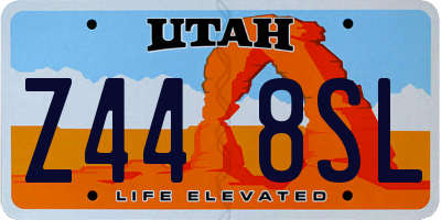 UT license plate Z448SL