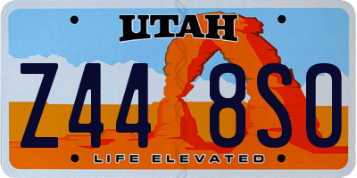 UT license plate Z448SO