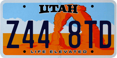 UT license plate Z448TD