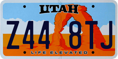 UT license plate Z448TJ