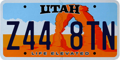 UT license plate Z448TN