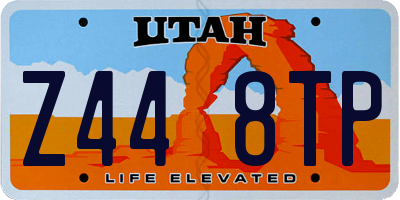 UT license plate Z448TP