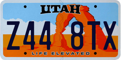 UT license plate Z448TX