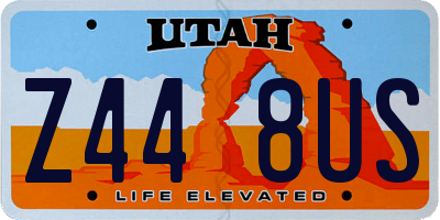 UT license plate Z448US