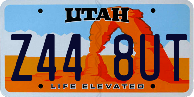 UT license plate Z448UT