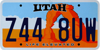 UT license plate Z448UW
