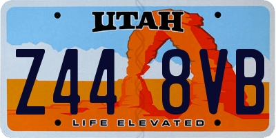 UT license plate Z448VB