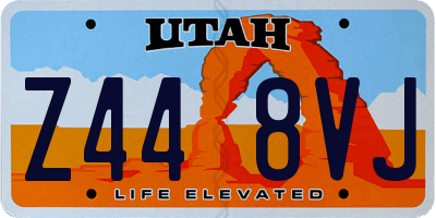 UT license plate Z448VJ