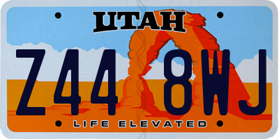 UT license plate Z448WJ