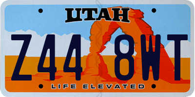 UT license plate Z448WT