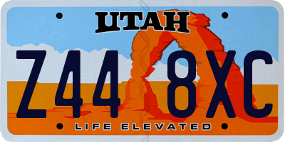 UT license plate Z448XC