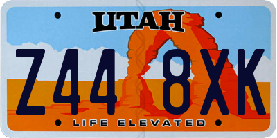UT license plate Z448XK