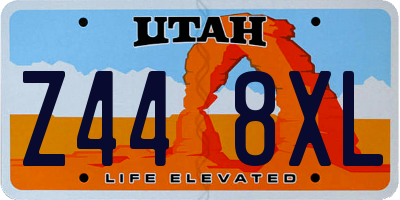 UT license plate Z448XL