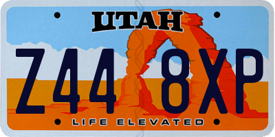 UT license plate Z448XP