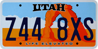 UT license plate Z448XS