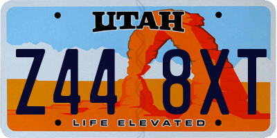 UT license plate Z448XT