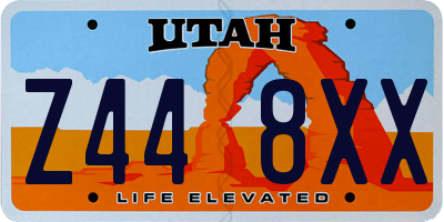 UT license plate Z448XX
