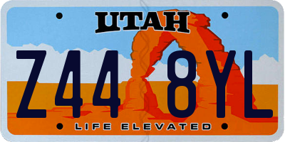 UT license plate Z448YL