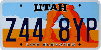UT license plate Z448YP
