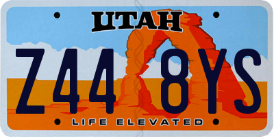 UT license plate Z448YS