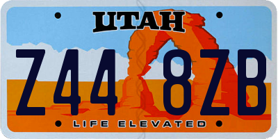 UT license plate Z448ZB