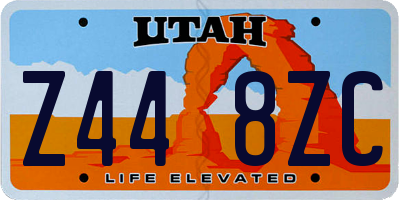 UT license plate Z448ZC